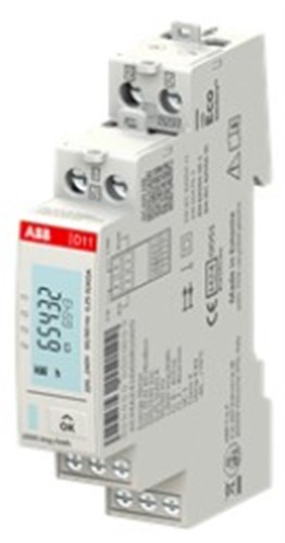 ABB D11 ENERGY METER 40A SINGLE PHASE, MODBUS RTU MID CERTIFIED, 1 DI + 1 DO D11 15-M 40 MODBUS